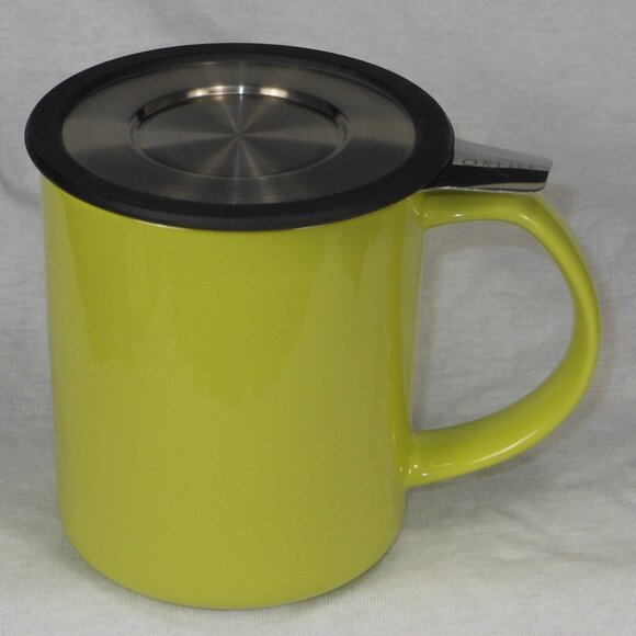 Tea cup with lid and stainless steel strainer, FORLIFE - Picture 1 of 6